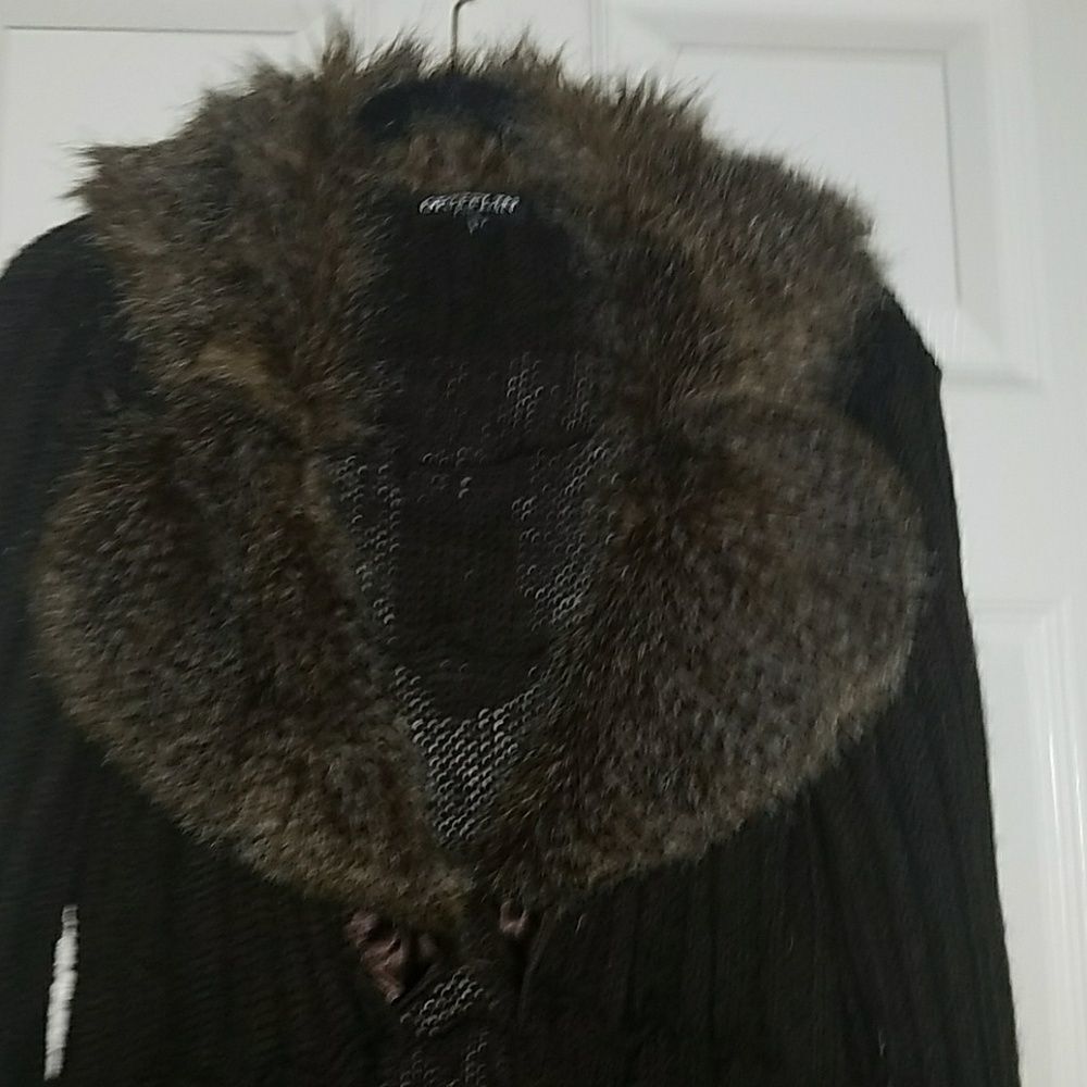 Grifflin Paris Mohair sweater coat jacket Sz M - Picture 3 of 9